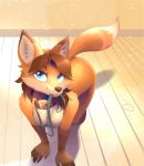  &lt;3 &lt;3_eyes 2020 all_fours anthro ass_up b-epon breast_squish breasts butt canid canine chest_tuft collar dipstick_ears dipstick_tail eye_through_hair eyelashes female fluffy fluffy_tail fox gloves_(marking) hair hair_over_eye hi_res inner_ear_fluff inside leash leash_in_mouth looking_at_viewer mammal markings multicolored_ears multicolored_tail nipples object_in_mouth one_eye_obstructed samantha_(syronck01) signature solo squish translucent translucent_hair tuft walkies 