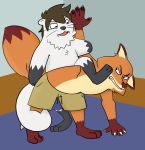  abdominal_stretch anthro canid canine chibi disney duo fox greentagteam inside lutrine male male/male mammal mustelid nick_wilde octopus_hold police roughhousing tail_grab wrestler wrestling zootopia 