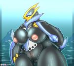  anthro areola avian beak big_breasts big_butt biped bird black_body blue_eyes blush bodily_fluids breasts butt claws cleft_of_venus crown curvy_figure digital_media_(artwork) empoleon female fin flippers genital_fluids genitals hand_on_breast horn huge_breasts huge_butt iceberg looking_at_viewer mammal musclegut muscular muscular_anthro muscular_female nintendo nipples nude open_mouth parnia_(spindaspinda) pok&eacute;mon pok&eacute;mon_(species) puffy_nipples pussy pussy_juice sea solo thick_neck thick_thighs tongue video_games water wet wide_hips wingedwilly 