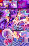  absurd_res chimera comic crown discord_(mlp) draconequus equid female friendship_is_magic hasbro hi_res inside mammal membrane_(anatomy) membranous_wings my_little_pony princess_celestia_(mlp) solo_focus story story_in_description transformation window wings xjenn9 