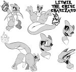  3_toes anthro anus big_butt black_and_white butt charizard chibi featureless_crotch fire flaming_tail frown genitals happy hi_res litwik_(white_crest) male membrane_(anatomy) membranous_wings monochrome motion_lines multiple_images nintendo penis pok&eacute;mon pok&eacute;mon_(species) presenting presenting_anus presenting_hindquarters raised_tail sad scalie simple_background smile solo tapering_penis thick_thighs toes video_games white_background white_crest_(artist) wings 