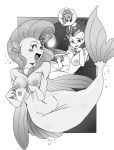  big_breasts boastudio breasts clothing daughter equid female friendship_is_magic hi_res mammal marine monochrome mother mother_and_child mother_and_daughter my_little_pony my_little_pony:_the_movie_(2017) nipples panties paper parent parent_and_child princess_skystar_(mlp) queen_novo_(mlp) silverstream_(mlp) underwear 