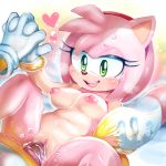  &lt;3 1:1 absurd_res amy_rose anthro blush bodily_fluids breasts canid canine clothing duo eulipotyphlan female female_penetrated fox genital_fluids genitals gloves green_eyes hair hand_holding handwear hedgehog hi_res male male/female male_penetrating male_penetrating_female mammal miles_prower nipples nude open_mouth penetration penis pink_hair pussy pussy_juice sex simple_background smile sonic_the_hedgehog_(series) tan_body tan_skin uyu vaginal vaginal_penetration 