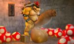  3d_(artwork) absurd_res balls big_balls big_penis bowser digital_media_(artwork) fungus genitals hi_res huge_balls huge_penis hyper hyper_balls hyper_foreskin hyper_genitalia hyper_penis male mario_bros mushroom musk nintendo penis solo source_filmmaker supeario video_games 