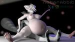  absurd_res anthro bed bedroom_eyes belly big_belly bodily_fluids breasts canid canine claws duo feet female furniture hi_res huge_belly huge_navel lactating male male/female mammal murid murine narrowed_eyes notarabbit nude officer_flint_(foresttherotten) on_lap open_mouth pink_belly pregnant pregnant_female rat rodent seductive sitting_on_lap swollen_breasts tail toe_claws vein veiny_belly veiny_breasts 