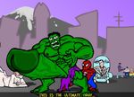 hulk marvel pee-wee&#039;s_playhouse pee-wee_herman spider-man the_ultimate_orgy 