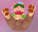  &lt;3 &lt;3_eyes bulge foot_focus heyimteedo league_of_legends looking_at_viewer male open_mouth riot_games simple_background solo steam teemo_(lol) video_games 