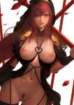  bottomless breasts cum fate/grand_order nipples pubic_hair pussy scathach_(fate/grand_order) sylee weapon 