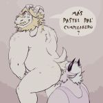  1:1 2020 anal anthro asgore_dreemurr boss_monster bovid butt caprine clothing duo male male/male mammal mayku oral overweight overweight_male rimming sex shirt spanish_text text topwear undertale video_games 