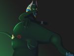  2020 4:3 absurd_res anthro anubian_jackal anubis anus balls big_balls big_butt bluedeluge butt butt_grab canid canine canis deity digital_drawing_(artwork) digital_media_(artwork) egyptian egyptian_mythology genitals hand_on_butt hi_res jackal looking_back male mammal middle_eastern_mythology mythology nipples nude simple_background solo spread_anus spread_butt spreading 