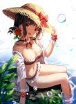  bikini open_shirt see_through seero swimsuits wet wet_clothes 