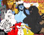  2019 absurd_res anthro arm_tuft bent_over big_breasts black_body black_fur black_hair boob_hat breast_size_difference breast_squish breasts breasts_frottage brown_eyes brown_hair butt canid canine canis chrystler confetti convenient_censorship domestic_cat elbow_tufts eyes_closed eyewear felid feline felis female female/female fur genitals giraffe giraffid glasses green_eyes group hair hand_on_hip hi_res holidays hybrid inner_ear_fluff lagomorph larger_female leporid long_hair looking_at_viewer looking_back lynx mammal max_blackrabbit mephitid multicolored_body multicolored_fur muscular muscular_female new_year nipples_touching nude open_mouth open_smile pantherine pussy pussy_noir rabbit raven_hunt red_eyes short_hair siam siamese size_difference skunk smaller_female smile spots squish striped_body striped_fur stripes sunglasses tiger tina_lynx tuft two_tone_body two_tone_fur wolf yellow_eyes zig_zag 