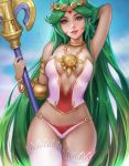  daria_leonova kid_icarus no_bra palutena pantsu thighhighs weapon 