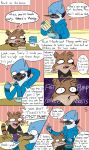  absurd_res anthro cartoon_network english_text foxxx hi_res male male/male mordecai_(regular_show) raymondfoxxx regular_show rigby_(regular_show) text 