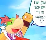  ! 2020 anthro biped black_eyes bowser bowser_jr. cute_fangs english_text hi_res humanoid_hands koopa lates mario_bros nintendo outside scalie solo_focus text video_games 