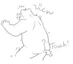  2011 anthro butt cursor kemono kick_(artist) male mammal overweight overweight_anthro overweight_male simple_background solo surprise text ursid white_background 