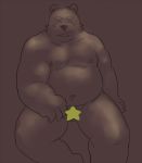  2011 anthro belly censored eyes_closed humanoid_hands kemono kick_(artist) male mammal moobs nipples overweight overweight_anthro overweight_male sitting solo ursid 