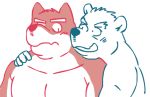  2014 animated anthro belly blush canid canine canis domestic_dog duo hug humanoid_hands kemono kick_(artist) kissing male male/male mammal overweight overweight_male simple_background white_background 