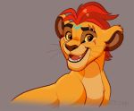  2020 brown_eyes digital_media_(artwork) disney felid feral hair kitchiki lion male mammal open_mouth pantherine red_hair solo teeth the_lion_king tongue 