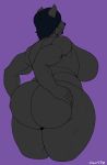  absurd_res anthro big_breasts big_butt breasts butt elektr0 female hi_res holding_butt huge_butt mammal nude purple_background rear_view simple_background solo thick_thighs vlora_&quot;dove&quot;_labelle 