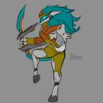  1:1 anthro bovid butt caprine female hi_res holaxes kindred_(lol) lamb_(lol) league_of_legends mammal riot_games solo video_games 