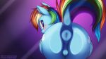  16:9 2020 animal_genitalia animal_pussy anus blush butt cutie_mark digital_media_(artwork) dock equid equine equine_pussy eyelashes female feral friendship_is_magic genitals hasbro looking_at_viewer looking_back mammal my_little_pony on_glass pegasus pussy rainbow_dash_(mlp) rear_view shydale solo text url widescreen wings 