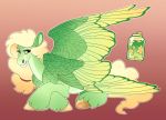  2020 digital_media_(artwork) equid equine fan_character feathered_wings feathers female feral fur green_body green_feathers green_fur hasbro hi_res hooves mammal my_little_pony orange_eyes pegasus smile solo turnipberry wings 