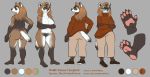  absurd_res anthro big_breasts black-footed_ferret bottomwear breasts brown_hair chubby_female claws clothed clothing crossed_arms digital_media_(artwork) domestic_ferret emma_campbell english_text eyewear fapchop featureless_breasts featureless_crotch female footwear front_view fur glasses green_eyes hair hands_on_hips hi_res long_hair mammal multicolored_body multicolored_fur mustela mustelid musteline pants pawpads paws rear_view shoes simple_background slightly_chubby smile solo sweater text topwear wide_hips 