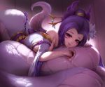  anal anal_fisting anal_penetration anthro anus apode big_breasts big_butt blush breasts butt cassiopeia_(lol) draconcopode female fisting hair humanoid_face lamia league_of_legends looking_at_viewer masturbation nipples penetration purple_eyes purple_hair reptile riot_games scalie serpentine sirfy snake split_form tongue tongue_out video_games 