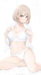  bra cleavage cole dress_shirt open_shirt pantsu undressing 