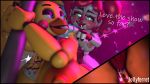  16:9 3d_(artwork) anthro avian bird black_border border chica_(fnaf) chicken circus_baby_(fnaf) digital_media_(artwork) duo female five_nights_at_freddy&#039;s five_nights_at_freddy&#039;s_2 galliform gallus_(genus) hi_res humanoid intersex intersex/female jollyferret phasianid sister_location toy_chica_(fnaf) video_games widescreen 