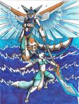  absurd_res agile angel anthro armor blade_star blue_body blue_fur bovid bovine canid canine cybernetics cyborg elemental_manipulation fan_character female fennec fox fur gem glaive hi_res humanoid machine mammal mecha melee_weapon nyghtmar3 polearm slim solo unknown_artist water water_manipulation weapon wings 