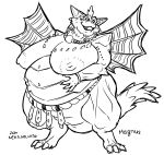  activision anthro anus big_breasts bracelet breasts claws digitigrade dragon female genitals huge_breasts jewelry magnus_(spyro) monochrome mostly_nude musclegut muscular muscular_anthro muscular_female necklace neko_no_hito open_mouth overweight overweight_anthro overweight_female pussy scales simple_background smile solo spikes spikes_(anatomy) spyro_reignited_trilogy spyro_the_dragon video_games white_background wide_hips wings 