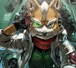  2020 anthro brown_body brown_fur canid canine clothing cockpit fox fox_mccloud fur gloves green_eyes handwear jacket looking_at_viewer male mammal nintendo scarf signature solo star_fox topwear video_games whiskers white_body white_fur zettdot 