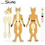  anthro male model_sheet sergal shimo 