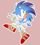  2014 7:8 anthro blue_body blue_fur clothing eulipotyphlan footwear fur gesture gloves handwear hedgehog male mammal neckerchief pink_background prr-11 shoes simple_background smile solo sonic_boom sonic_the_hedgehog sonic_the_hedgehog_(series) wraps 