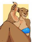  3:4 absurd_res anthro big_breasts breasts disney feet felid female foot_focus hi_res kiidamoori lion mammal mature_female pantherine sarabi the_lion_king 