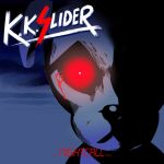  1:1 acedimandis album_cover animal_crossing anthro blood bloody_eyes blue_theme bodily_fluids bright_eyes canid canine canis cover domestic_dog k.k._slider k.k._slider_album_redraw kavinsky logo looking_at_viewer male mammal meme nightcall nintendo solo video_games 