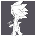  1:1 anthro biped black_nose border butt chest_tuft erection eulipotyphlan fist frown genitals grey_background hedgehog humanoid_genitalia humanoid_hands humanoid_penis line_art looking_at_viewer male mammal motion_lines nowykowski7 penis shadow_the_hedgehog simple_background solo sonic_the_hedgehog_(series) throbbing towel tuft twitching twitching_penis video_games walking water wet white_border 