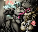  anthro anthro_on_anthro big_breasts blue_eyes blue_hair bodily_fluids body_writing breasts canid canine canis cervical_penetration cum cum_in_pussy cum_inside detailed_background domination duo fangs female female_penetrated fluffy fluffy_tail from_behind_position fur genital_fluids genitals grey_body grey_fur hair horn impregnation internal jackal looking_pleasured male male/female male_domination male_penetrating male_penetrating_female mammal muscular muscular_anthro muscular_male nipples open_mouth open_smile ovum penetration penis pink_hair pussy pussy_juice questionable_consent red_eyes restrained sex smile sperm_cell submissive submissive_female sweat tears teeth vaginal vaginal_penetration zi0808 