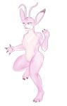  alien angel_(lilo_and_stitch) antennae_(anatomy) antennae_growth arania claws clothing disney ear_growth experiment_(lilo_and_stitch) flat_chested fur gender_transformation growth hi_res human_to_anthro lilo_and_stitch long_ears looking_down mtf_transformation pink_body pink_fur pink_inner_ear sharp_teeth shirt species_transformation standing teeth tf_into_fictional_character toe_claws topwear transformation 