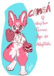  2020 absurd_res anthro auction big_breasts blue_eyes breasts canid canine claws digital_media_(artwork) fan_character female fennec flat_colors fluffy fox galo genitals hi_res mammal pawpads paws pussy short text wide_hips 