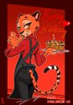  2020 anthro brown_spots candle cheetah english_text felid feline female finger_fetish finger_lick finger_play fingers fire food fur hi_res holding_plate licking looking_at_viewer looking_back looking_back_at_viewer mammal muffin orange_body orange_fur red_background simple_background solo spots spotted_body spotted_fur stephie_(fraydia1) text theblueberrycarrots tongue tongue_out yellow_eyes 