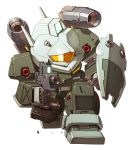  beam_rifle chibi energy_gun gm_cannon_ii gun gundam gundam_0083 holding holding_gun holding_shield holding_weapon looking_to_the_side mecha no_humans shield shoulder_cannon solo susagane visor weapon 