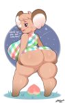  2020 absurd_res animal_crossing anthro big_breasts big_butt blush blush_stickers breasts butt clothed clothing dialogue digital_media_(artwork) english_text female half-closed_eyes hi_res huge_breasts huge_butt koala looking_at_viewer mammal marsupial mehdrawings melba_(animal_crossing) narrowed_eyes nintendo open_mouth open_smile short_stack signature smile solo talking_to_viewer text thick_thighs video_games vombatiform 