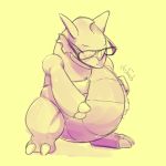  1:1 derfisch eyewear feral glasses hi_res masturbation nintendo pok&eacute;mon pok&eacute;mon_(species) rhydon solo tail_fetish tail_humping tail_masturbation tail_play video_games 