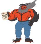  anthro avian biceps big_muscles bird bottomwear clothed clothing cup flammars hi_res huge_muscles hyper hyper_muscles legendary_pok&eacute;mon male muscular muscular_anthro muscular_male nintendo pants pecs pok&eacute;mon pok&eacute;mon_(species) solo topless video_games yongdasom yveltal 