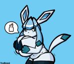  anthro big_breasts breast_grab breast_squish breasts eeveelution female glaceon hand_on_breast hi_res huge_breasts nintendo pok&eacute;mon pok&eacute;mon_(species) short_stack slightly_chubby solo squish teabunni thick_thighs video_games 