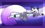  2020 4_toes 5_fingers anthro blue_eyes canid canine digital_media_(artwork) eyebrows eyelashes female fennec fingers fox hair magenta7 mammal open_mouth smile teeth toes tongue white_hair 