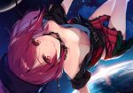  breasts chain hecatia_lapislazuli ke-ta long_hair night nipples pink_eyes pink_hair planet skirt sky stars touhou 